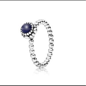 Pandora September Birthday Bloom ring - silver